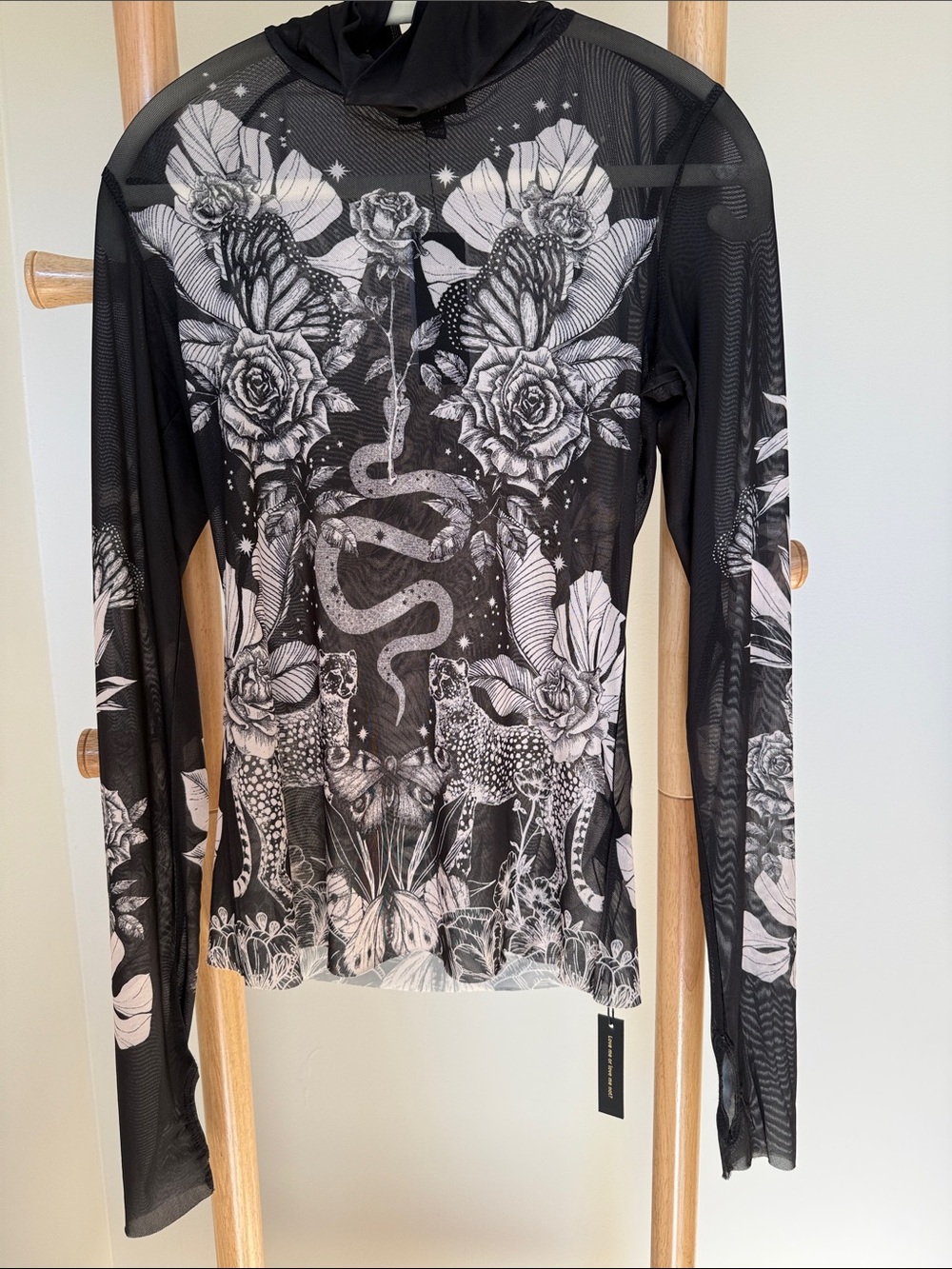 AFRM Zadie Turtleneck in tonal botanical
